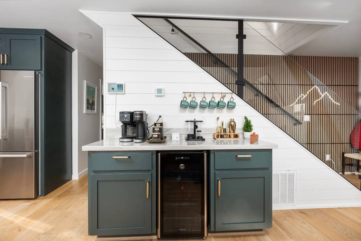 Coffee bar with Keurig and AeroPress